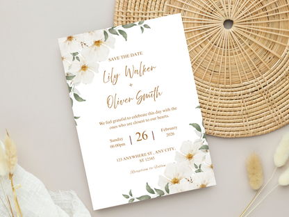 Wedding Invitation Set, RSVP, Wedding Details, Wedding Bottle Label Template, WI281