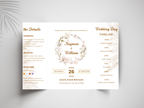 Wedding Itinerary Template | Printable Wedding Timeline & Details Card | Modern Neutral Wedding Program | Editable Canva Invitation. 173