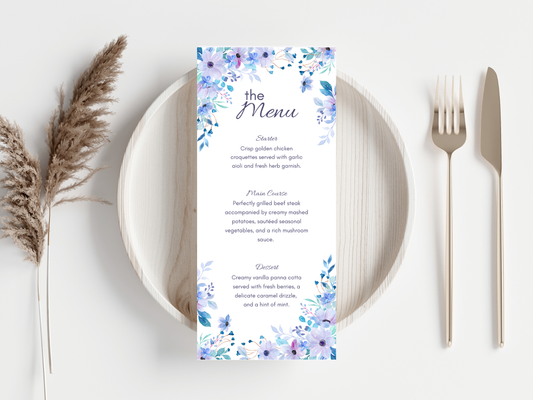 Wedding Thank you Card, Menu Card, Table Card. WI315