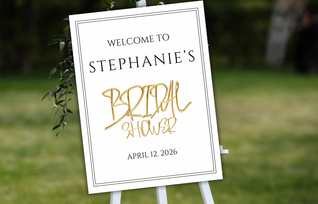 Bridal Shower Sign, Minimalist Bridal Shower Decorations, Bridal Shower Welcome Sign, Bridal Shower Invitation, Bridal Shower Poster, WS57