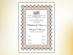 Nikkah Certificate Digital Download Personalised, A4, A3, Template, Editable, Nikkah Nama, Nikkah Contract, Muslim Contract. NN273
