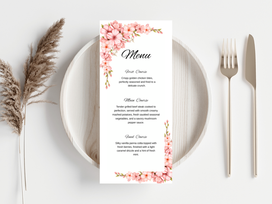 Wedding Thank you Card, Menu Card, Table Card. WI356