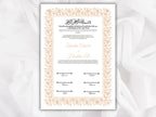 Nikkah Certificate Template, Traditional Islamic Wedding Agreement, Marriage Contract Wedding, Marriage Certificate Template, A4, A3. NN263