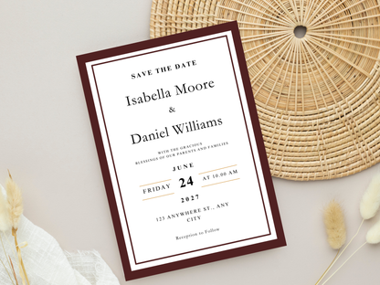 Wedding Invitation Bundle, RSVP, Thank You Card, Table Card, Menu Card, Reception Card, Details Card. Wedding Bottle Label. WI288