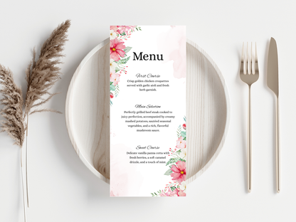 Wedding Thank you Card, Menu Card, Table Card. WI331