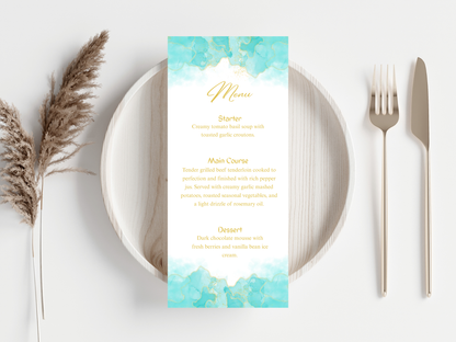 Wedding Thank you Card, Menu Card, Table Card. WI301