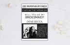 Newspaper Bridesmaid Proposal Printable, Will You Be My Bridesmaid Card Template, Bridesmaid Proposal Card, Bridesmaid Info Card. BT42
