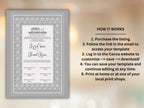 Rose Nikkah Certificate Template, Editable Nikkahnama, Printable Nikah Contract, Muslim Contract, Nikkah Islamic Marriage Contract.NN256