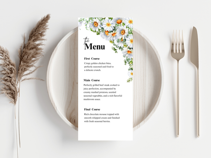 Wedding Thank you Card, Menu Card, Table Card. WI363