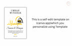Personalized Umrah Mubarak Template, Umrah Gift, Digital Print , Umrah Wishes, Editable Template, A2, A3, A4, A5, Pdf Template. 1