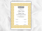 Printable Nikkah Contract Template | Islamic Marriage | PDF Muslim Marriage Contract | Authentic Islamic Wedding Sign Agreement. NN117
