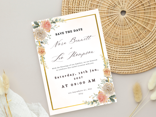 Wedding Invitation, RVSP, Details Template, Bottle label, Instant Download MTC406
