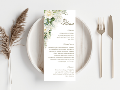 Wedding Thank you Card, Menu Card, Table Card. WI309
