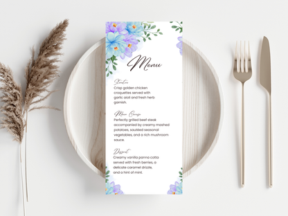 Wedding Thank you Card, Menu Card, Table Card. WI313
