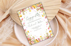 Spring Bridal Shower Invitation | Flower Wedding Shower Invite | Customizable Invitation Template | Colorful Wildflower Bridal Shower. EE117