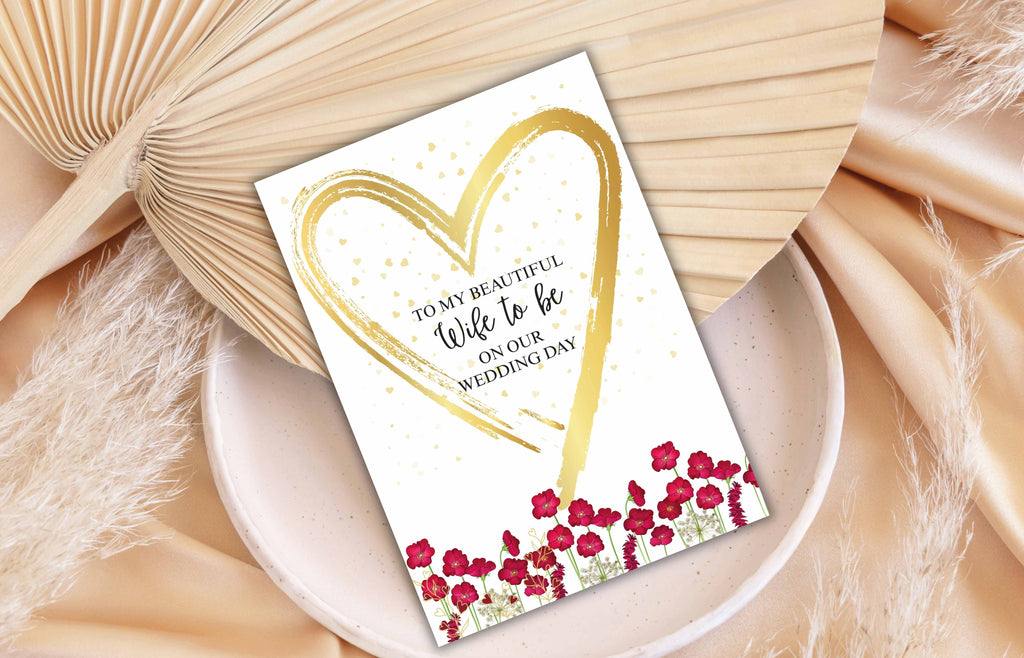 Wife To Be Wedding Card | To The Bride Wedding Day Wife To Be Card | Beautiful Bride Personalized Wedding Card | To My Bride. WSB38