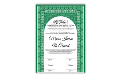 Digital Nikahnama | Marriage Certificate | Nikkah nama | Islamic | Nikkah Contract Template | Wedding Gift | Calligraphy| NN132