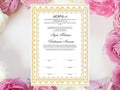 Nikkah Certificate Digital Download, A4 / A3. NN233