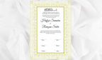 Nikkah Certificate Digital Download Personalised, A4, A3, Template, Instat Download. NN109
