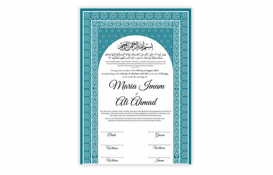 Digital Islamic Marriage Certification nn134