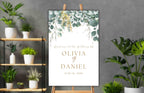 Greenery Wedding Sign, Wedding Welcome Sign, Leaves Wedding Welcome Sign, Greenery Wedding Welcome Sign, Digital Download. S41 - A1 Majestic