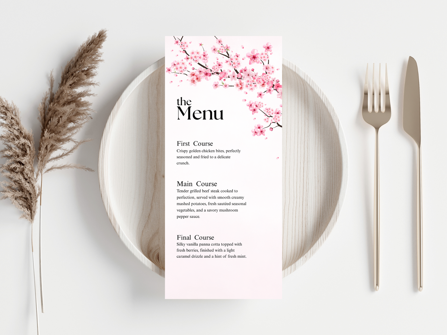 Wedding Thank you Card, Menu Card, Table Card. WI359