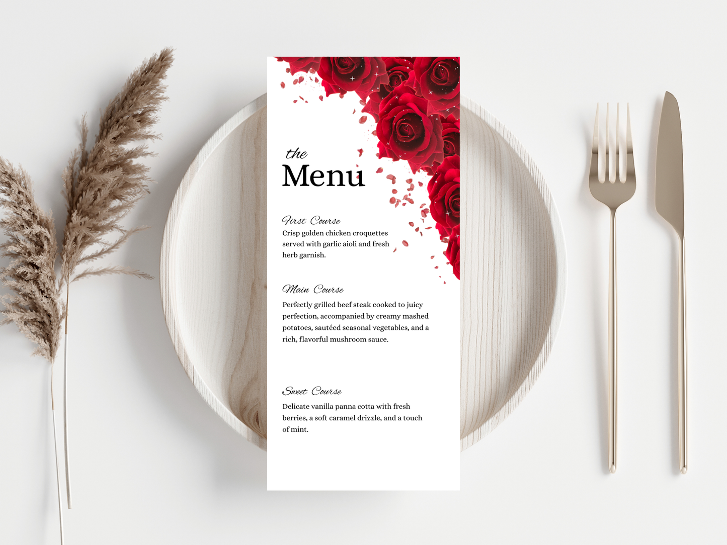 Wedding Thank you Card, Menu Card, Table Card. WI336