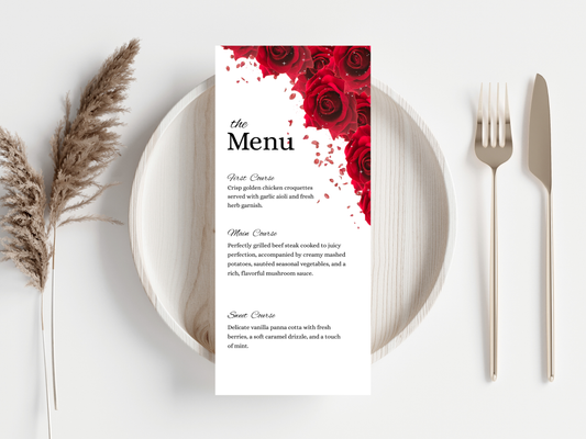 Wedding Thank you Card, Menu Card, Table Card. WI336