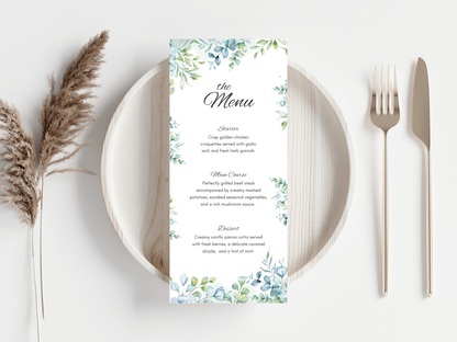 Wedding Thank you Card, Menu Card, Table Card. WI317