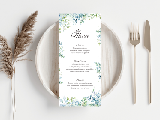 Wedding Thank you Card, Menu Card, Table Card. WI317