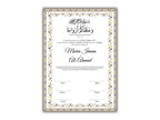 A4/A3 Nikkah Certificate Digital , Nikkah Contract Template, Muslim Marriage Certificate, Editable Wedding Agreement Gift. 146