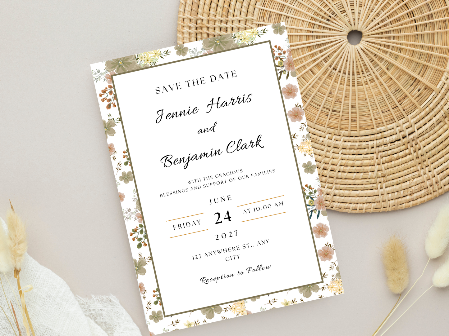 Wedding Invitation Bundle, RSVP, Menu Card, Reception Card, Details Card. Wedding Bottle Label. WI286