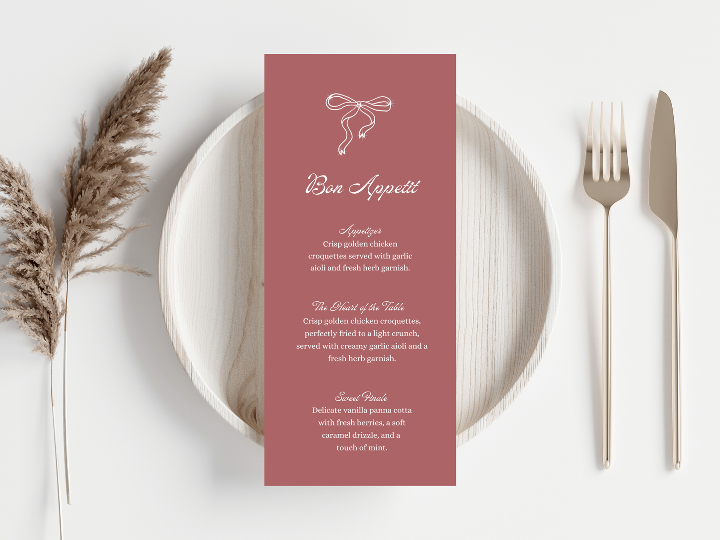 Wedding Thank you Card, Menu Card, Table Card. WI325