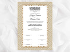 Muslim Nikkah Certificate Template, A3, A4. NN115