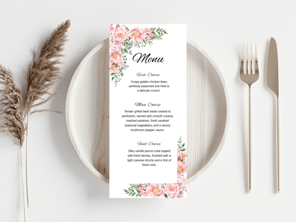 Wedding Thank you Card, Menu Card, Table Card. WI354