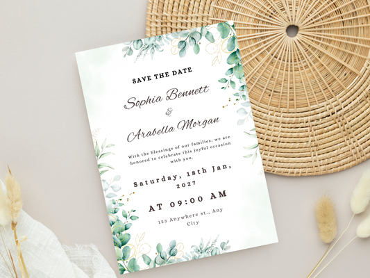 Wedding Invitation, RVSP, Details Template, Instant Download MTC402