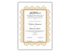 Luxury Nikkah Certificate, Premium A4 Islamic Wedding Contract, Nikkah Nama, Muslim Marriage Certificate, Personalised Names, A4, A3. NN295