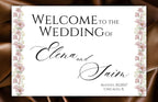 Flower Wedding Welcome Sign, Wedding Entrance Sign Template, Editable, Custom Wedding Welcome Poster, Wedding Decorations. WS24