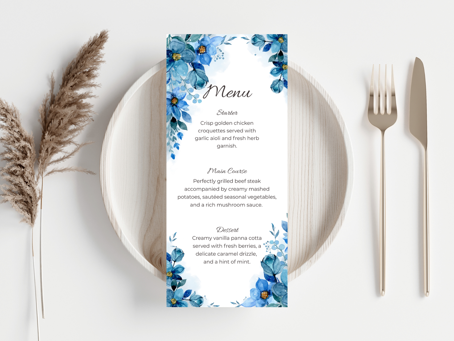 Wedding Thank you Card, Menu Card, Table Card. WI311