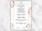Nikkah Certificate, Islamic Wedding Contract, Muslim Marriage Certificate, Nikkah Nama, Template Nikkah, Nikkah Certificate, A3/A4. NN270