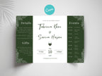 Gatefold Wedding Invitation Template, Menu Card, Thank you Card, Place Card, Name Card WI264