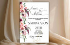 Bridal Shower Invitation template, Elegant Bridal Shower Invitation, Bridal Shower Flower Invite. WS38