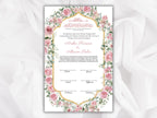 Nikkah Certificate, Muslim Nikkah Certificate, Islamic Marriage Contract Template,Pink Nikah Contract, Digital Download. NN269