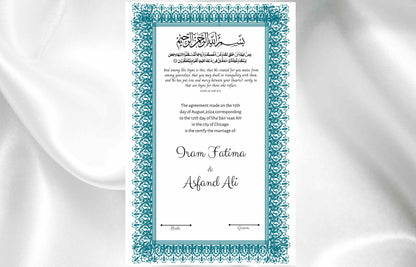 Wedding Nikahnama | Wedding Card Template. NN99