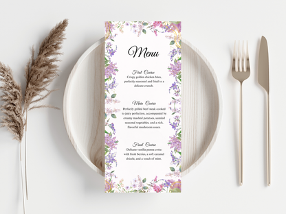 Wedding Thank you Card, Menu Card, Table Card. WI349