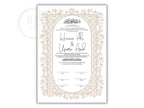 Nikkah Certificate Digital Download Personalised, A4, A3, Template, Instat Download. NN210