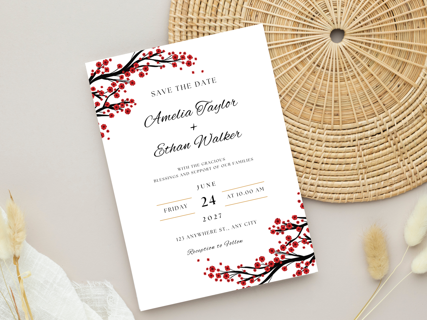 Wedding Invitation Set, RSVP, Wedding Details, Wedding Bottle Label Template, WI277