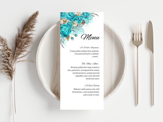 Wedding Thank you Card, Menu Card, Table Card. WI342