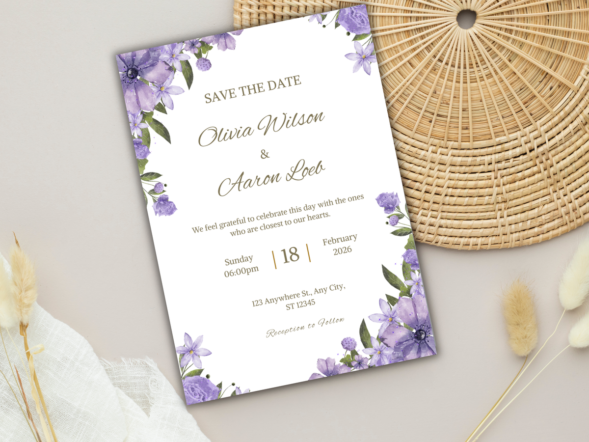 Wedding Invitation Bundle, RSVP, Thank You Card, Table Card, Menu Card, Reception Card, Details Card. WI246