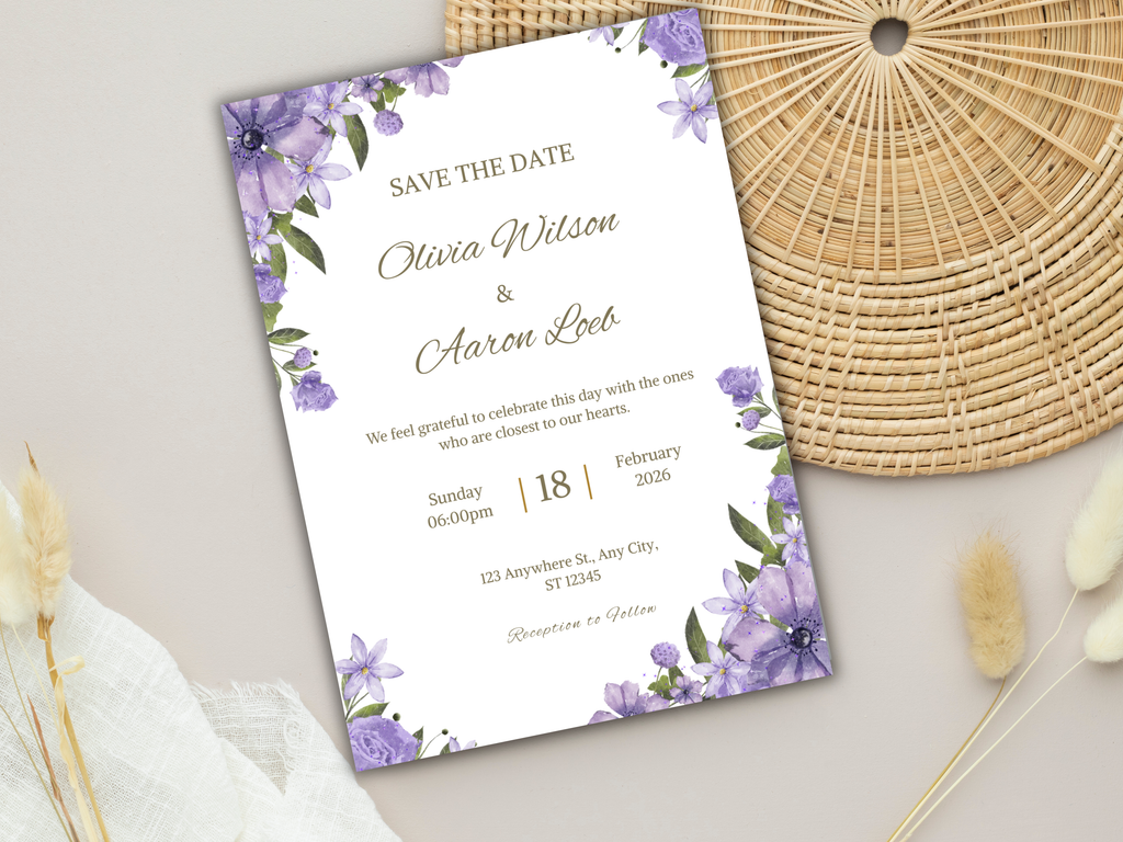 Wedding Invitation Set, RSVP, Wedding Invitation, Details, Editable, Template, WI245